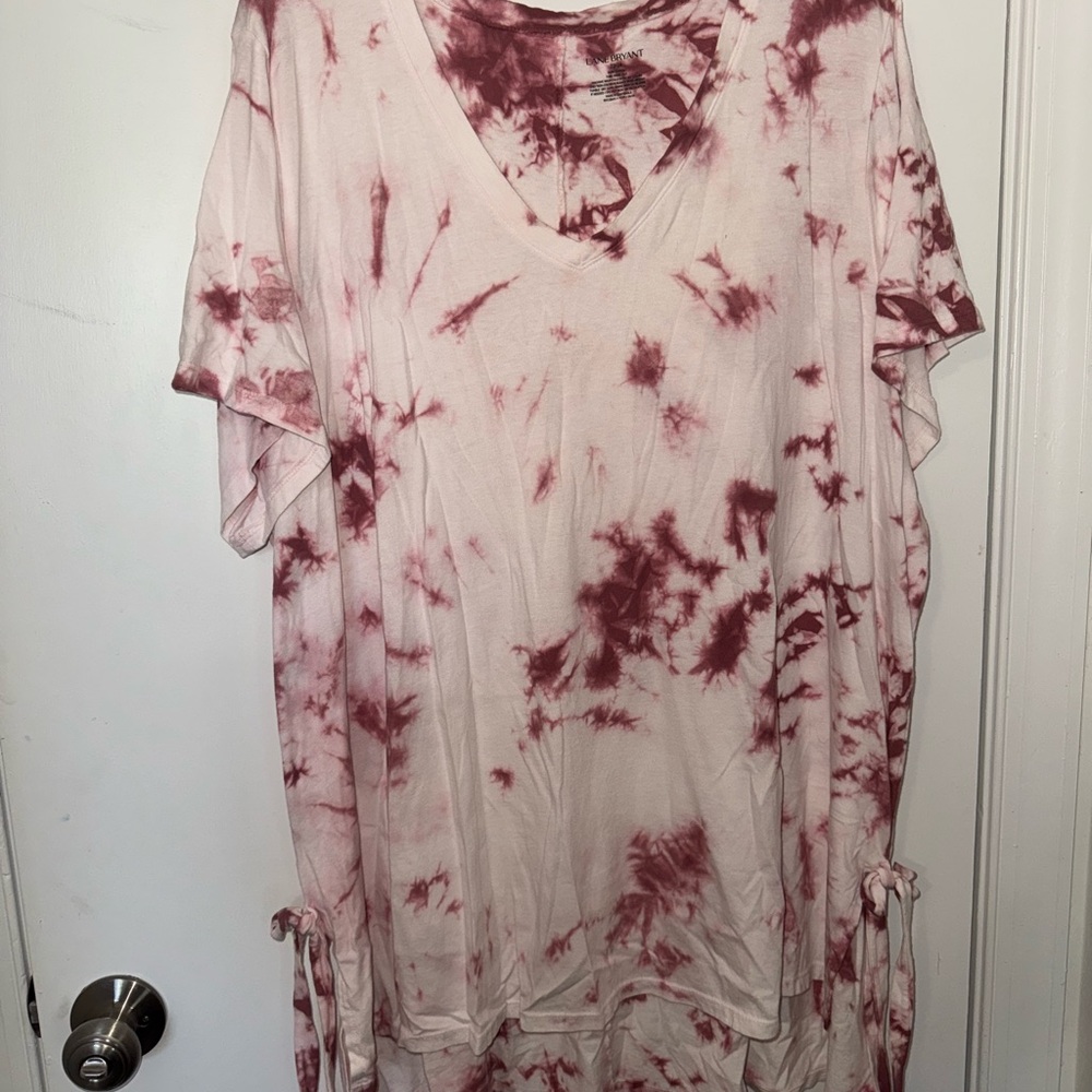 Lane Bryant Tie-Dye V-Neck Women's Top 22/24